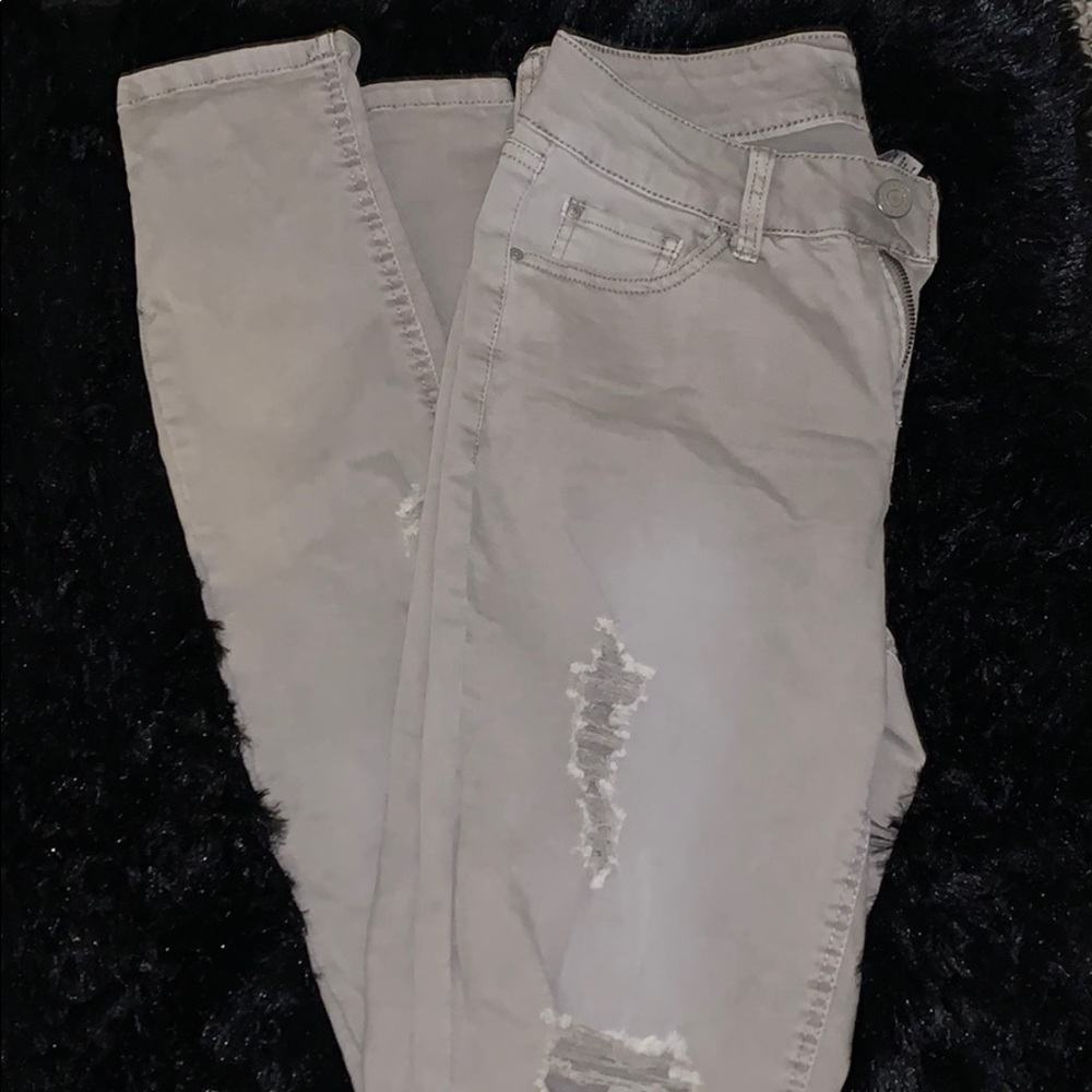 Gray Ripped Jeans